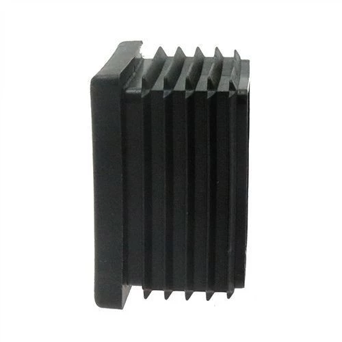 M10 x 40mm x 40mm - Square Threaded Tube Insert - Black - LDPE | Vital Parts